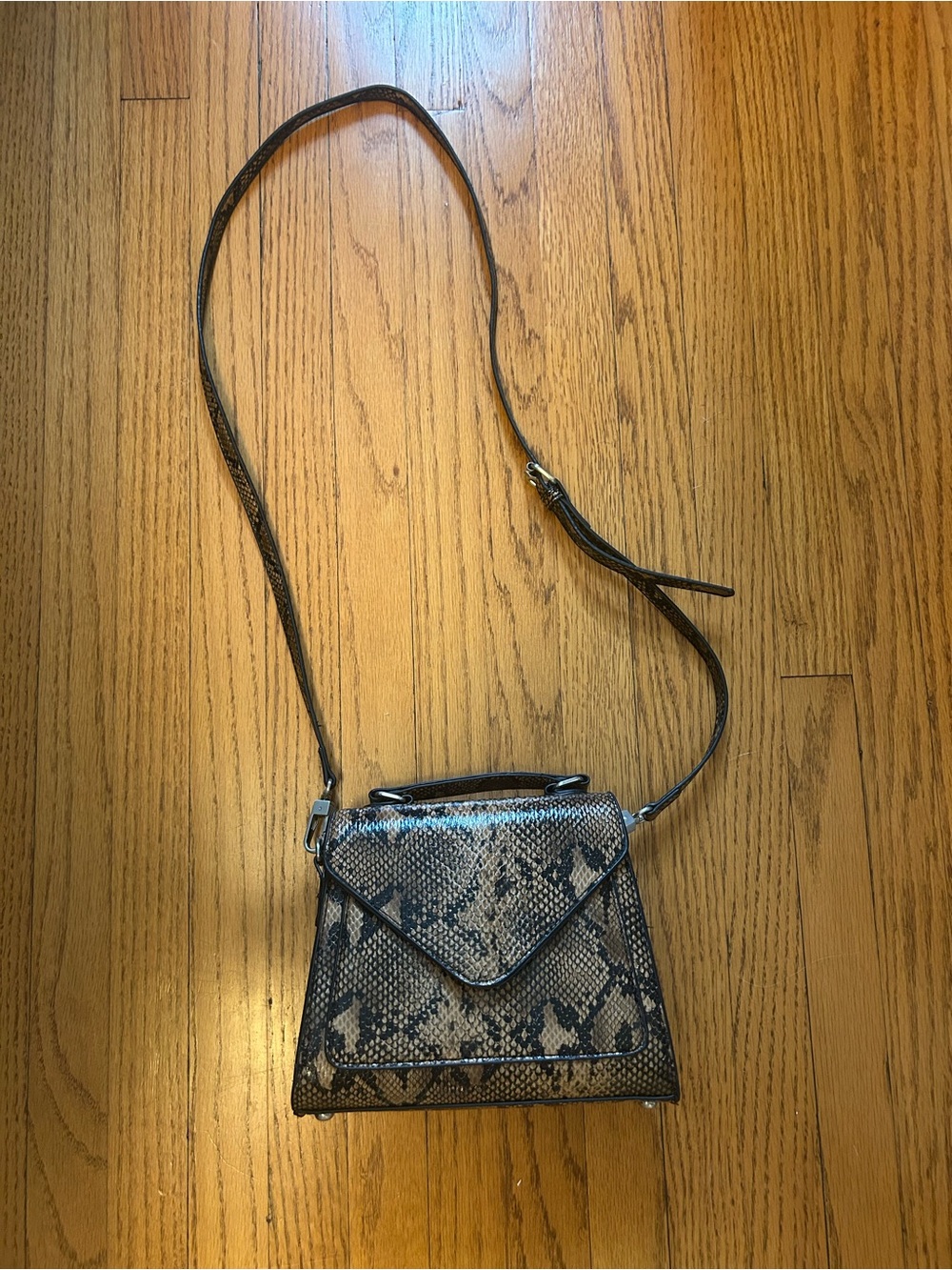 Urban Outfitters Snake-Print Crossbody Bag in Brown and Black
